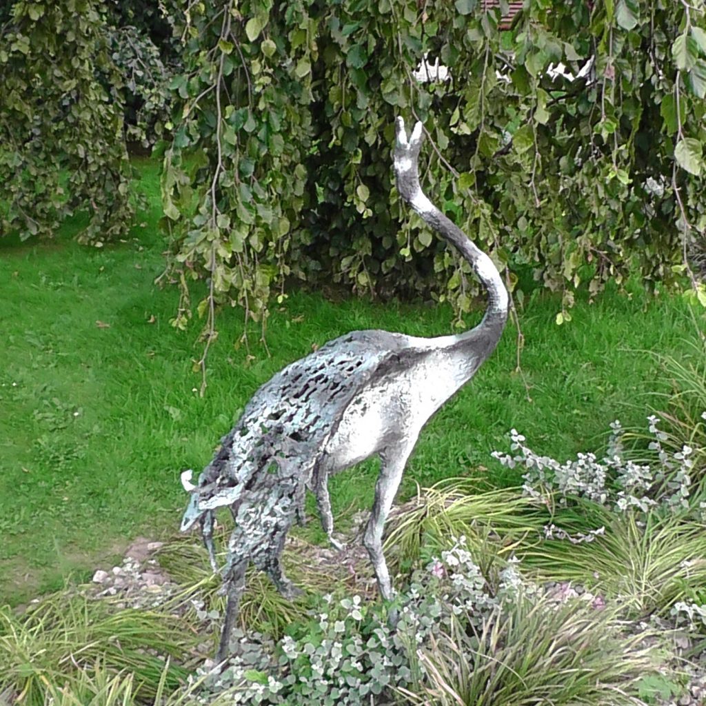 Rzeźba żurawia z Parku Zdrojowego